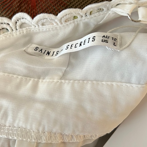 Saints + Secrets Floral Eyelet Dress Cottage Core Retro - Picture 11 of 12